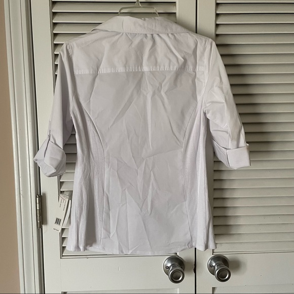 Button up collared shirt with short cuffed sleeves - Picture 5 of 5